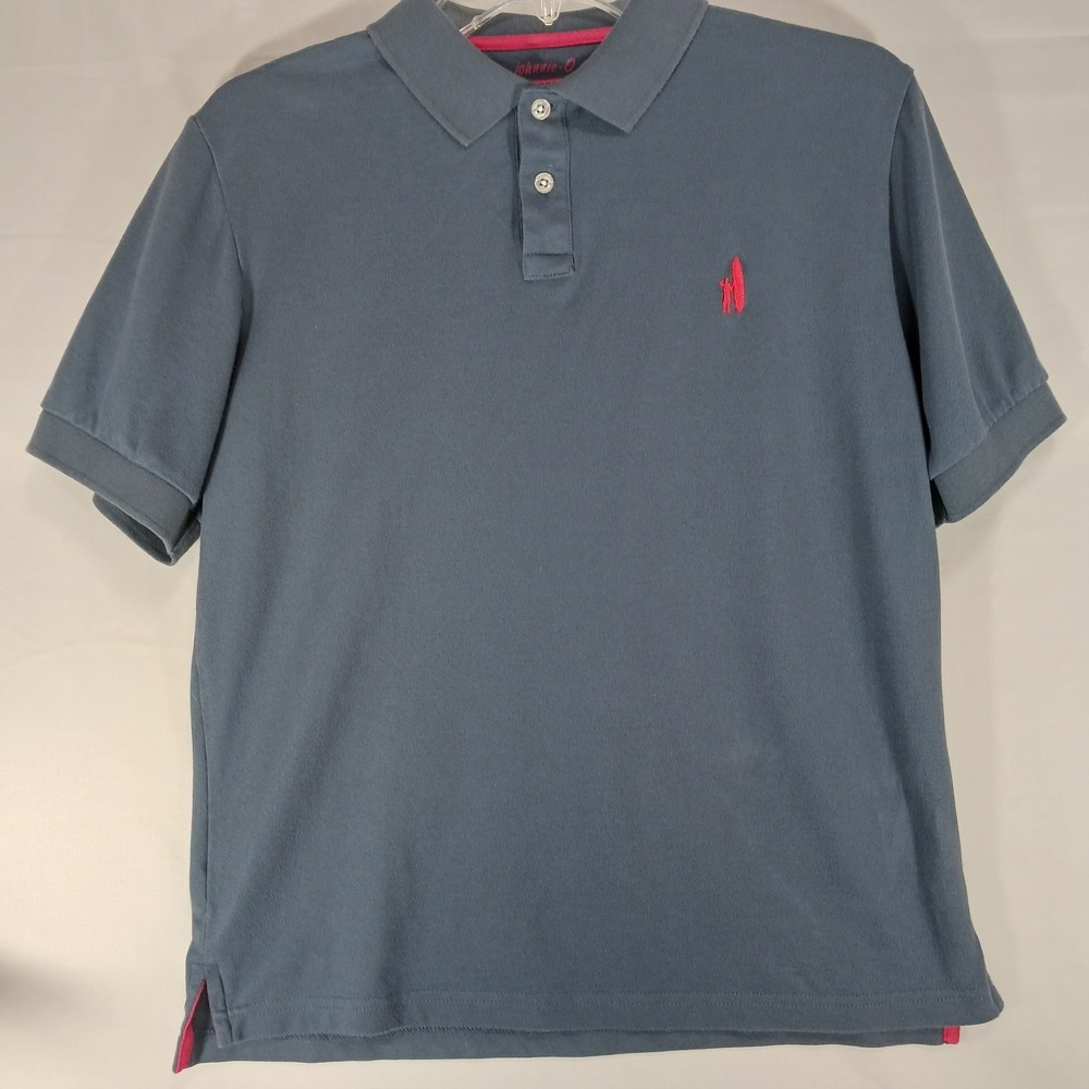 Johnnie‎ O Polo Shirt Boys Sz 12 Blue  Golf Prep-Formance